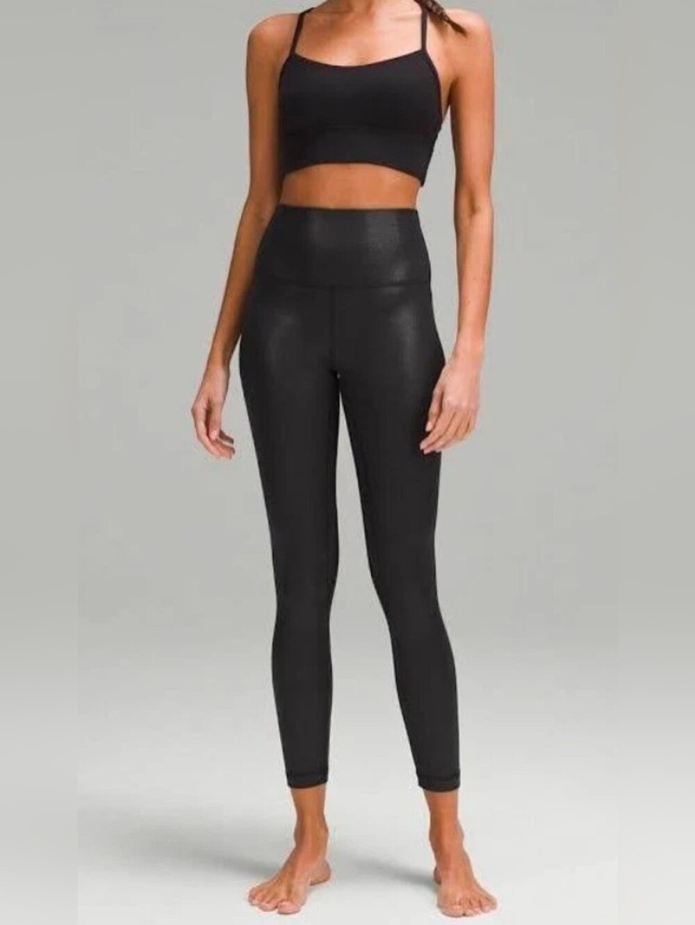Lululemon Align High-Rise Pant ShineRadiate Foil Print Black Shimmer Leggings 4